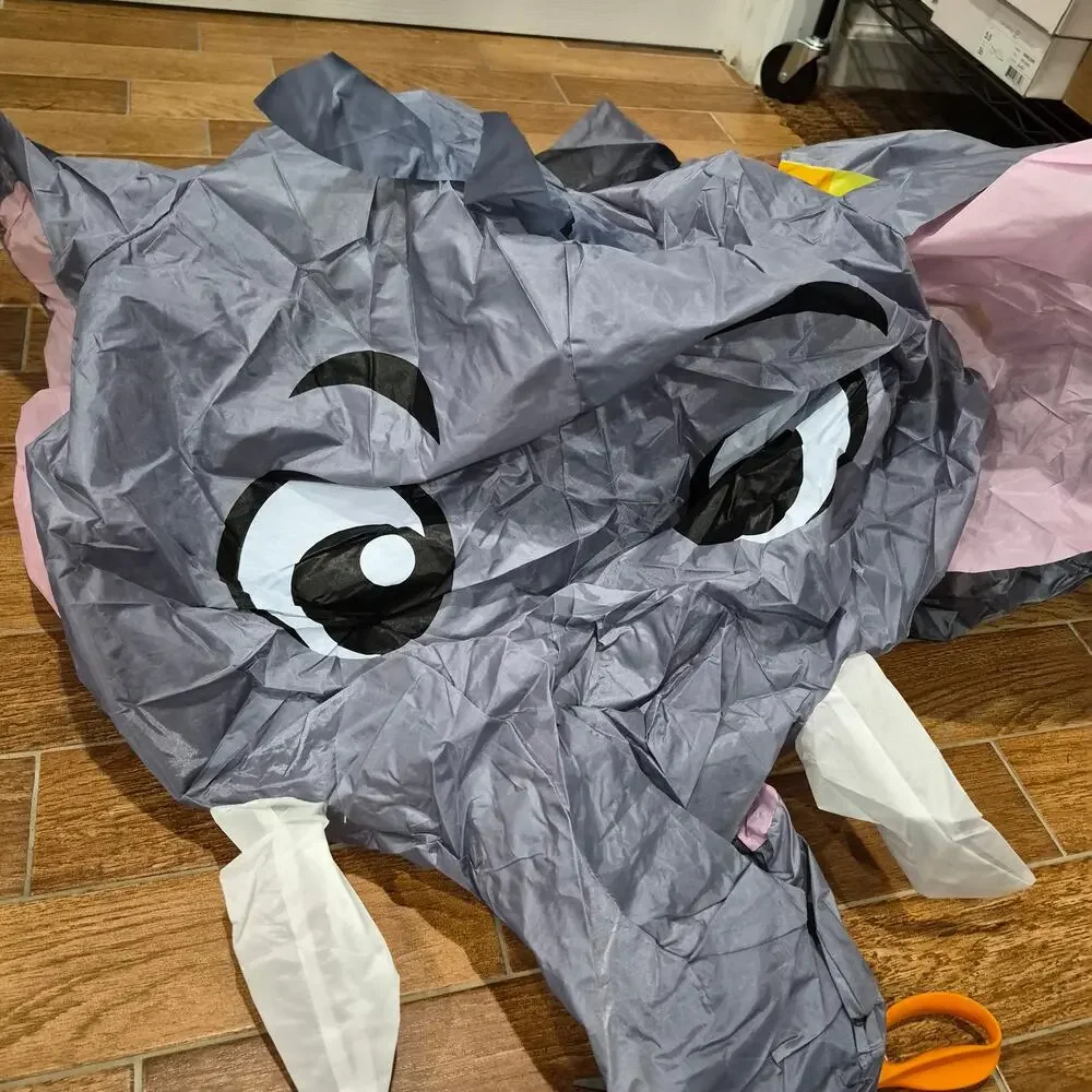 Halloween Costume Inflatable elephant Costume Kids Riding Air Blow 7-10 YR